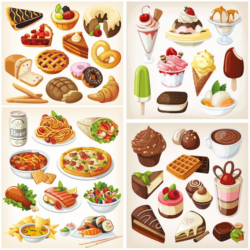 Vector food images.