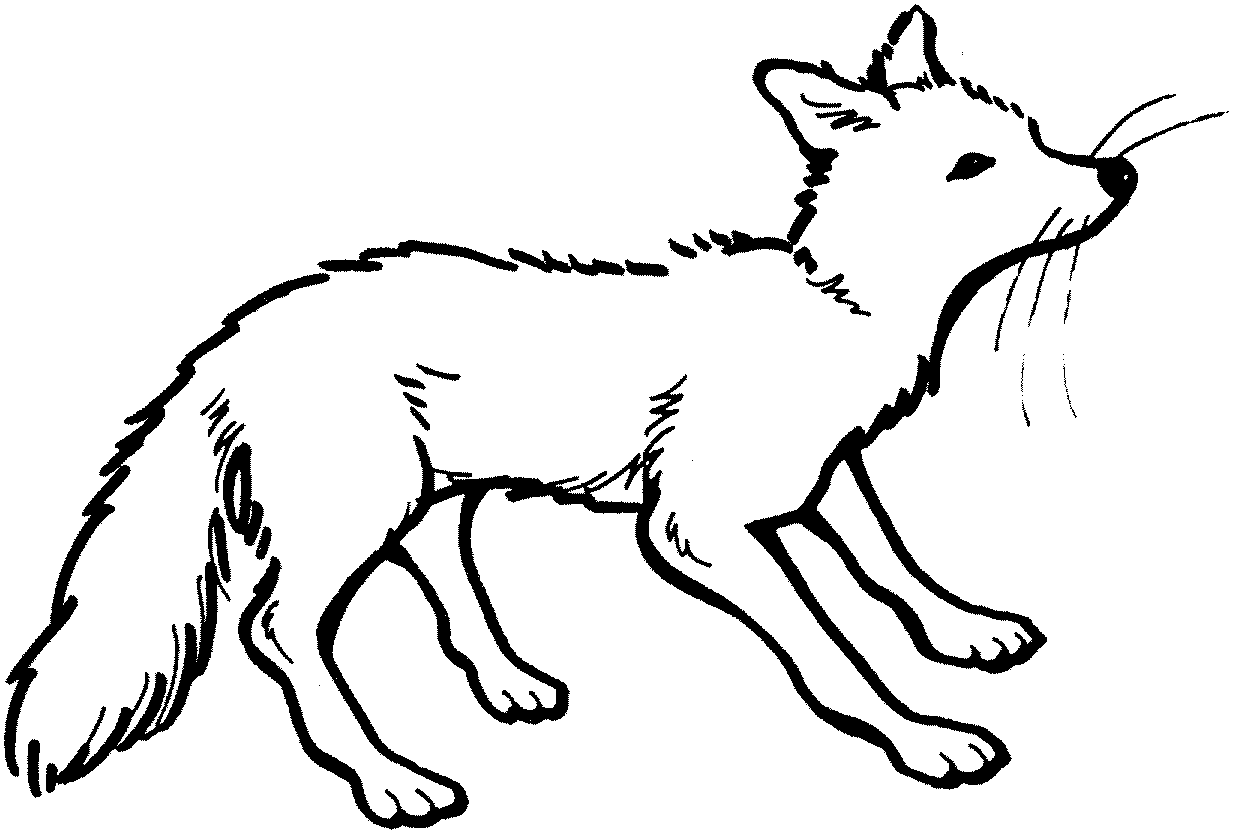 Free Fox Clipart Black And White, Download Free Clip Art