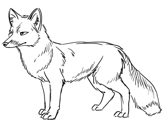 Free Fox Clipart Black And White, Download Free Clip Art