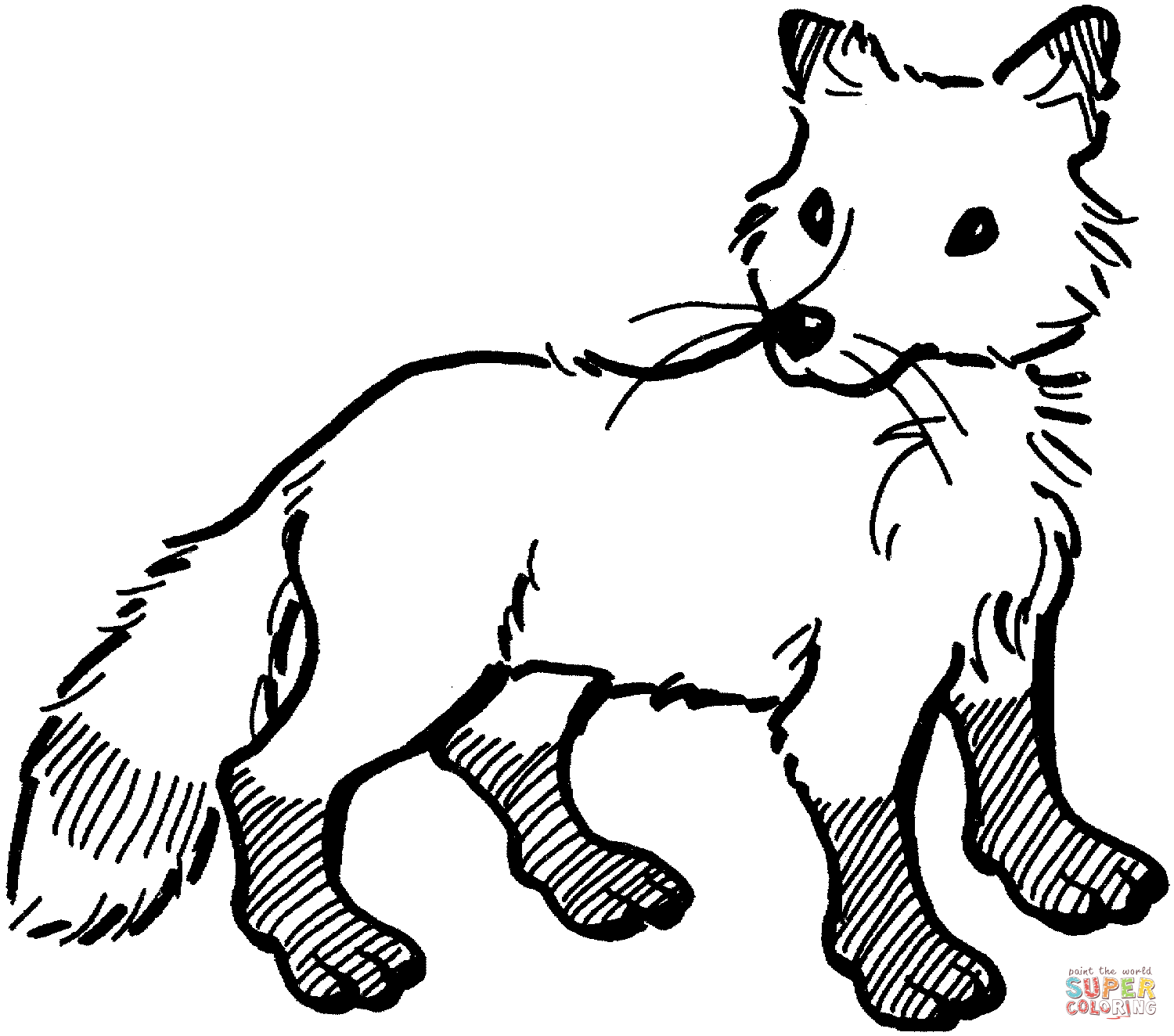 clipart fox coloring