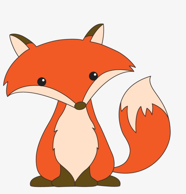 clipart fox cute cartoon