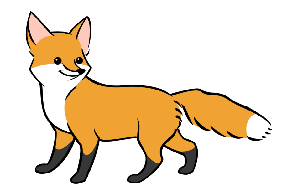 Child fox drawing.