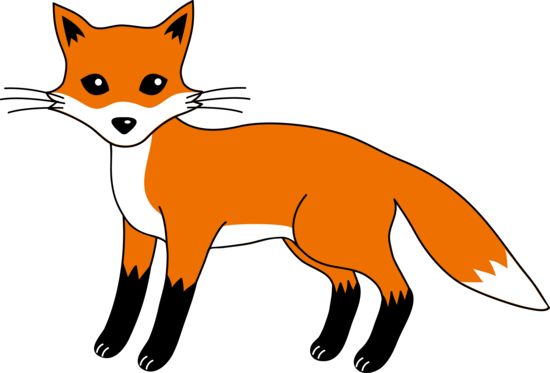 Fox clipart orange.