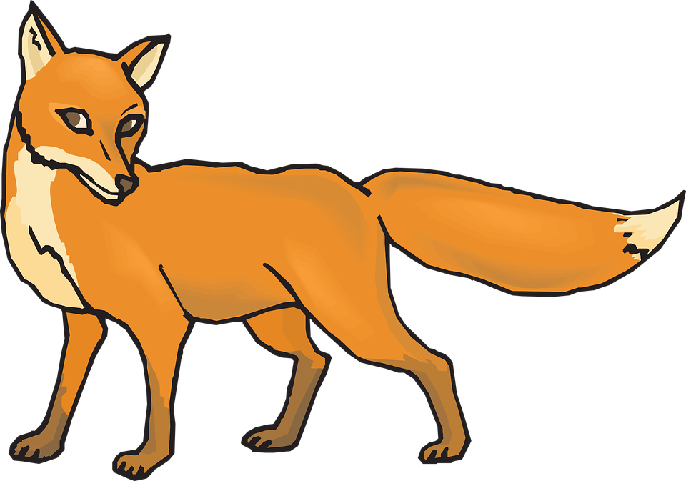Red Fox Clipart orange
