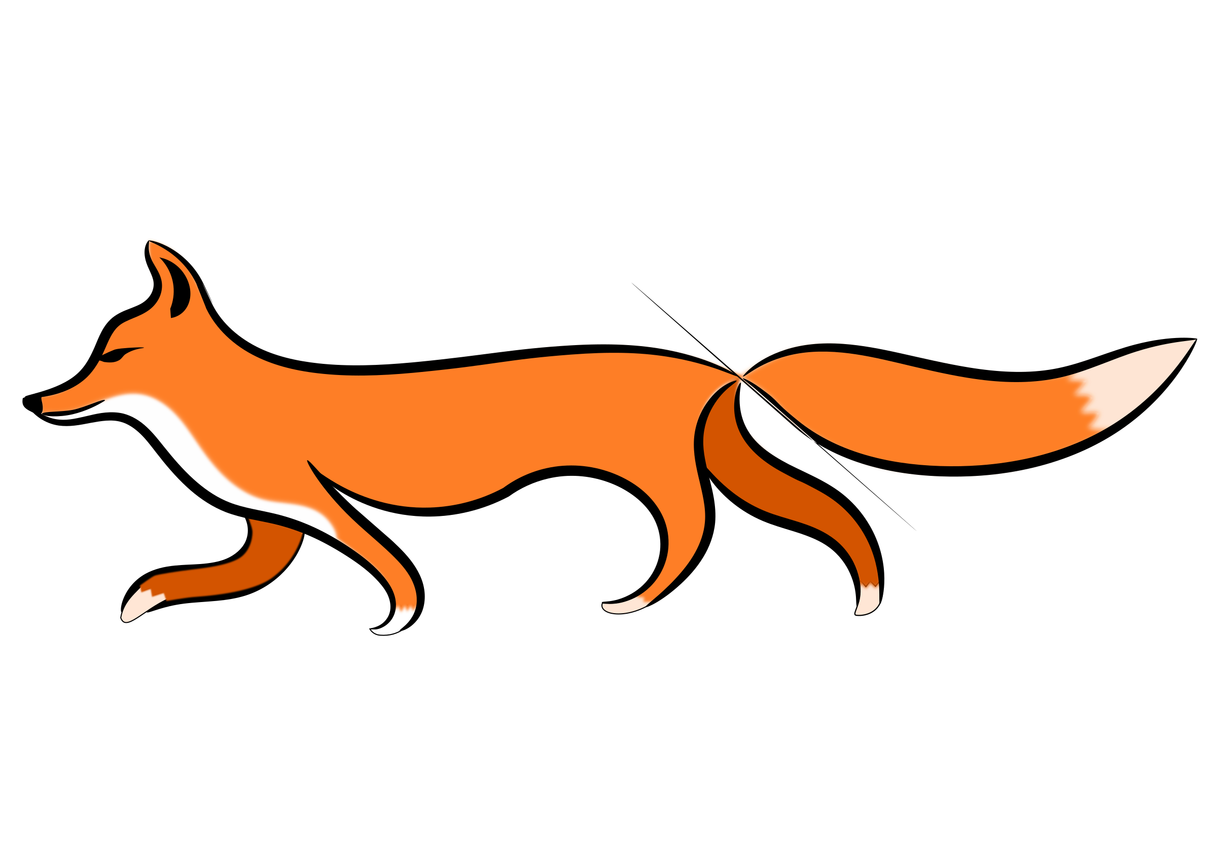Woodland clipart orange fox, Woodland orange fox Transparent