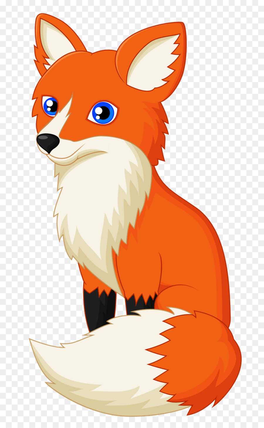 clipart fox orange