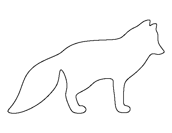 Arctic fox outline.