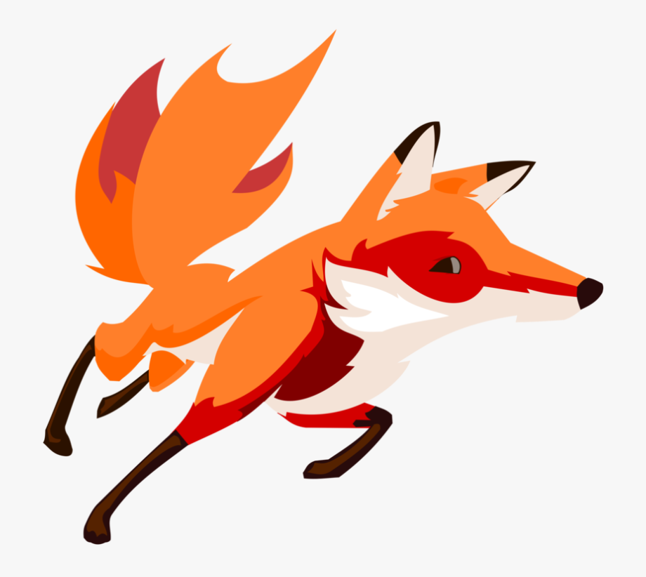 clipart fox running