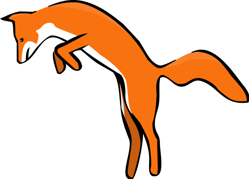 This simple leaping fox clip