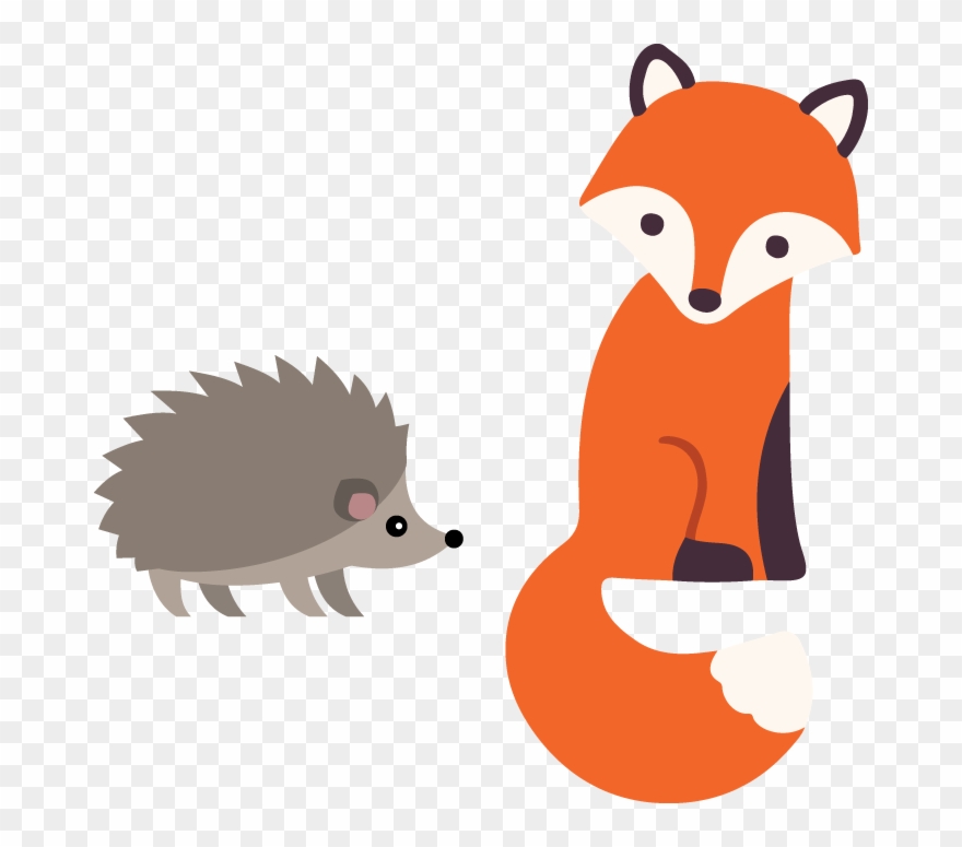 Foxes simple cartoon.