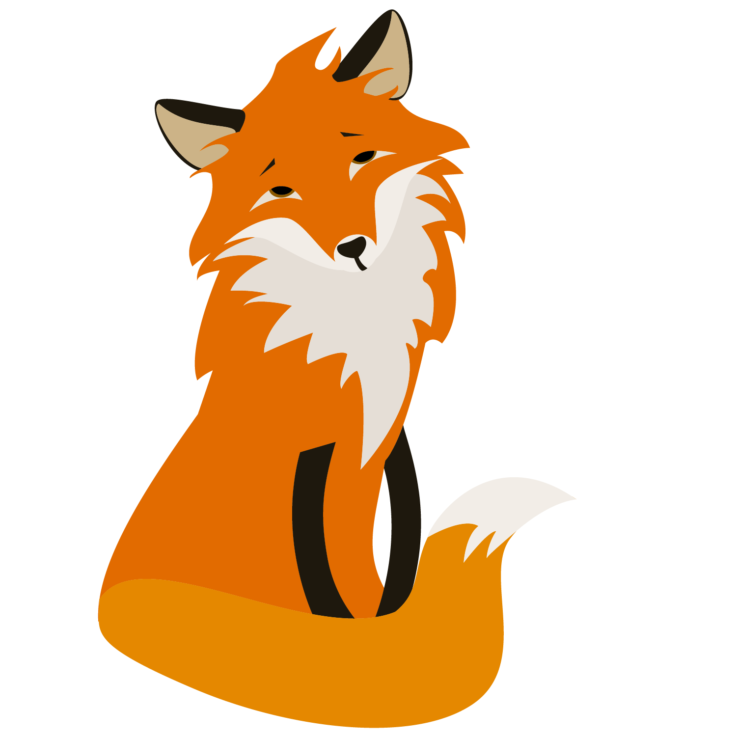 Red fox cartoon.