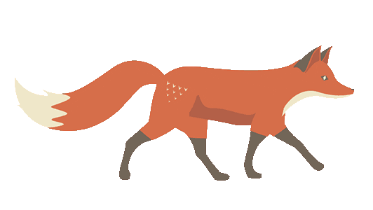 Fox walk sticker.