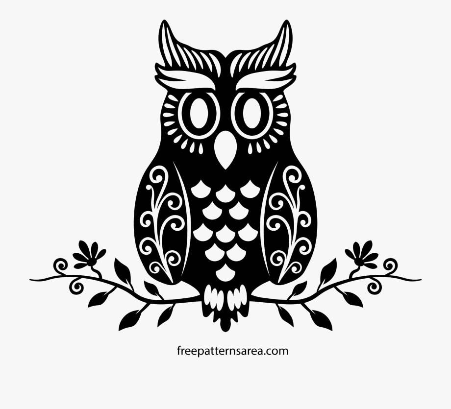 Clipart Free Download Owl On A Branch Clipart Black