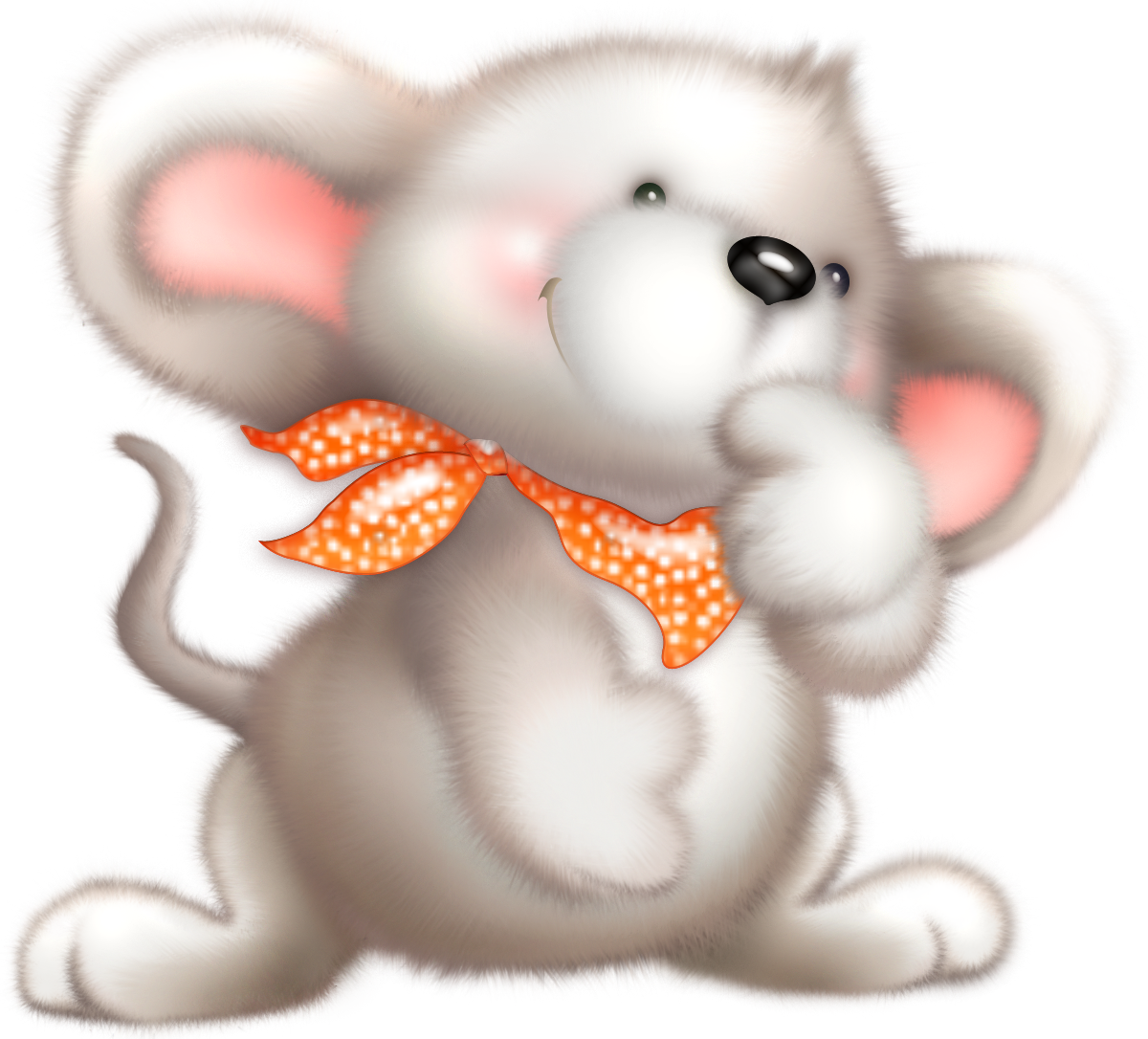 Cute white mouse.