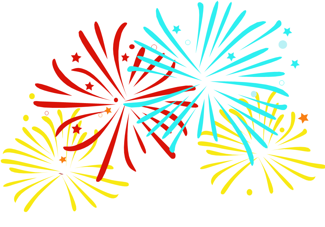 Colorful explosions png.