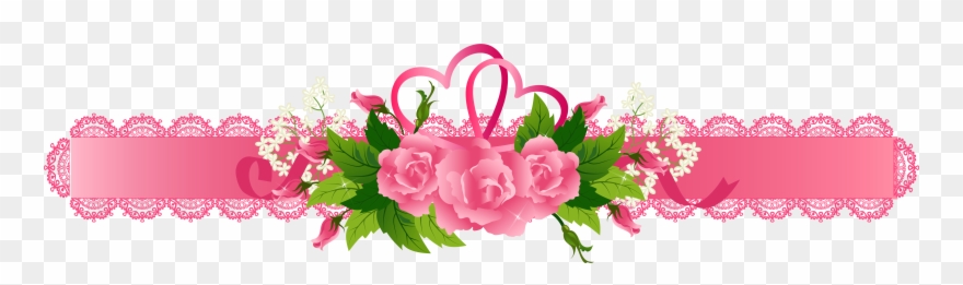 Decorative pink ribbon.