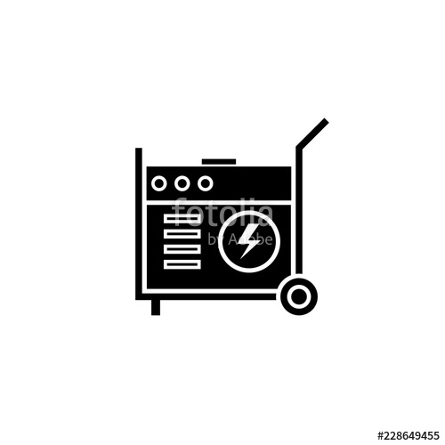 Portable power generator silhouette icon
