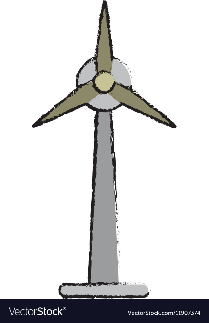 Drawn ecology wind turbine electricity generator