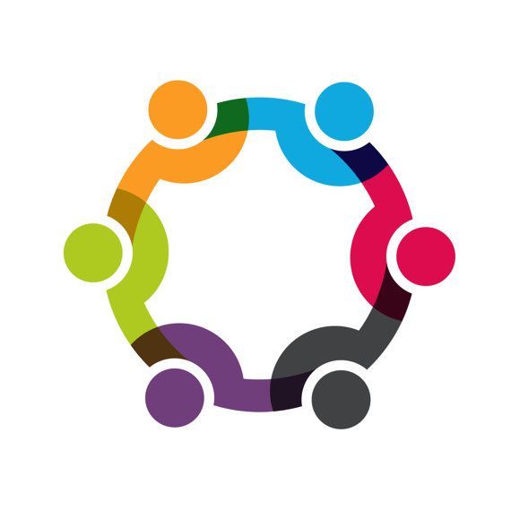Social people network logo clip art