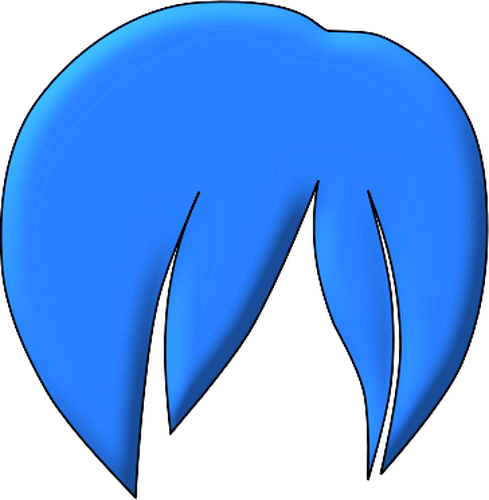 Vektorgrafik blaue Haare f