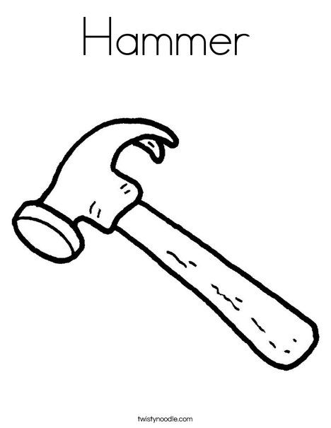Hammer coloring page.