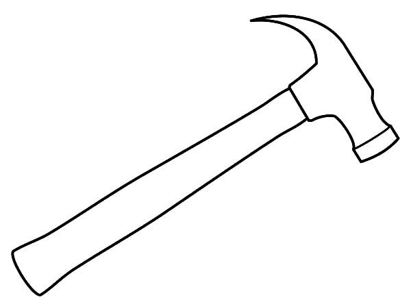 Hammer Outline Coloring Pages