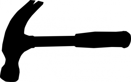 Hammer silhouette clip.