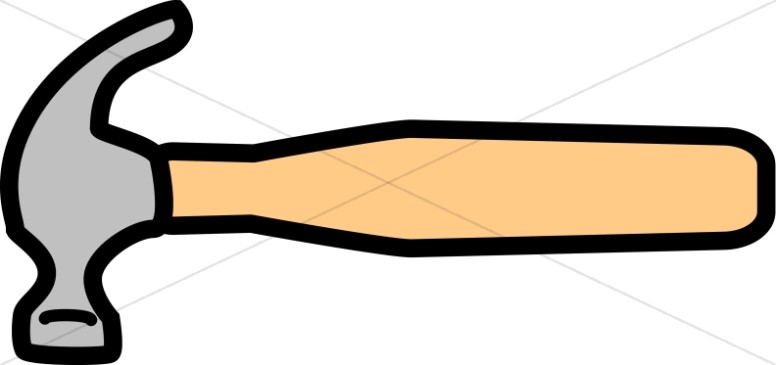 Simple hammer clipart.