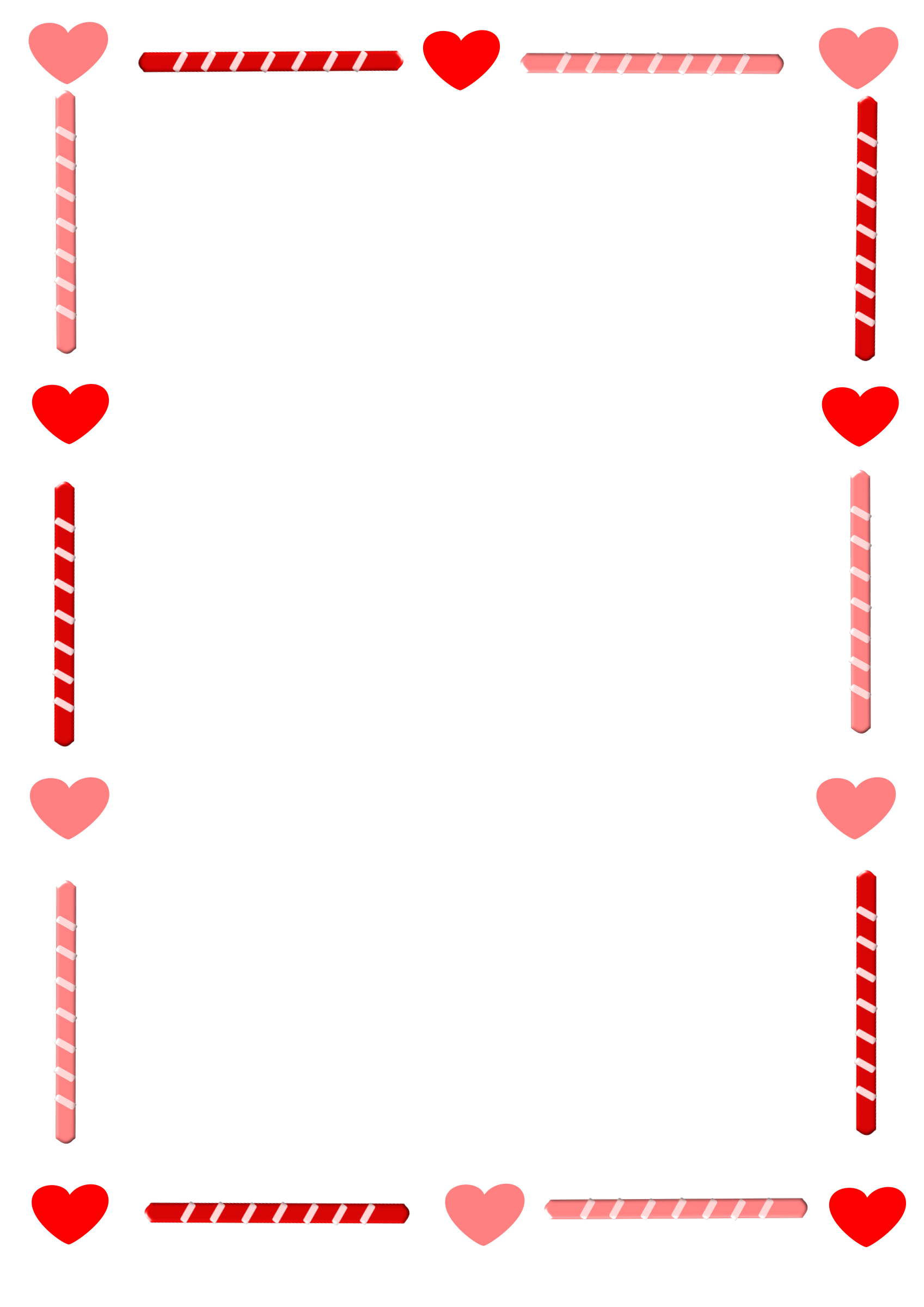 Heart border clipart heart and candy border
