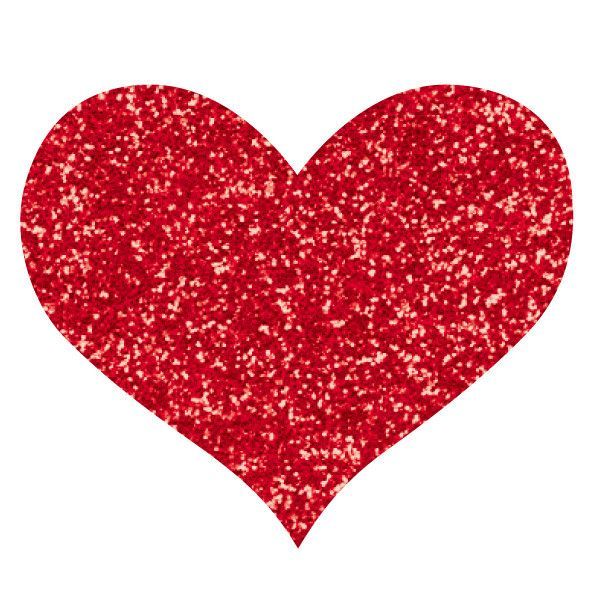 Greeting Life Glitter Sticker Heart red GLCK