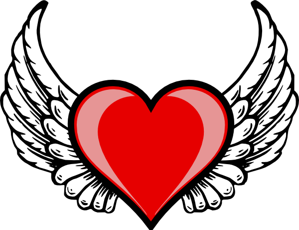 Heart Wing Logo clip art