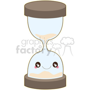 Hourglass cartoon character.