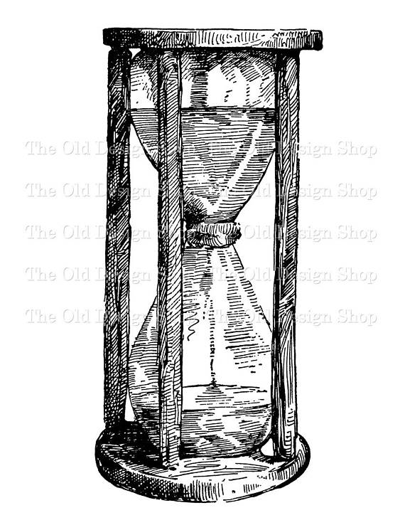 Rustic vintage hourglass.