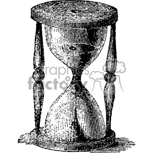 Vintage hourglass vector.