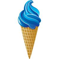 clipart ice cream cone blue