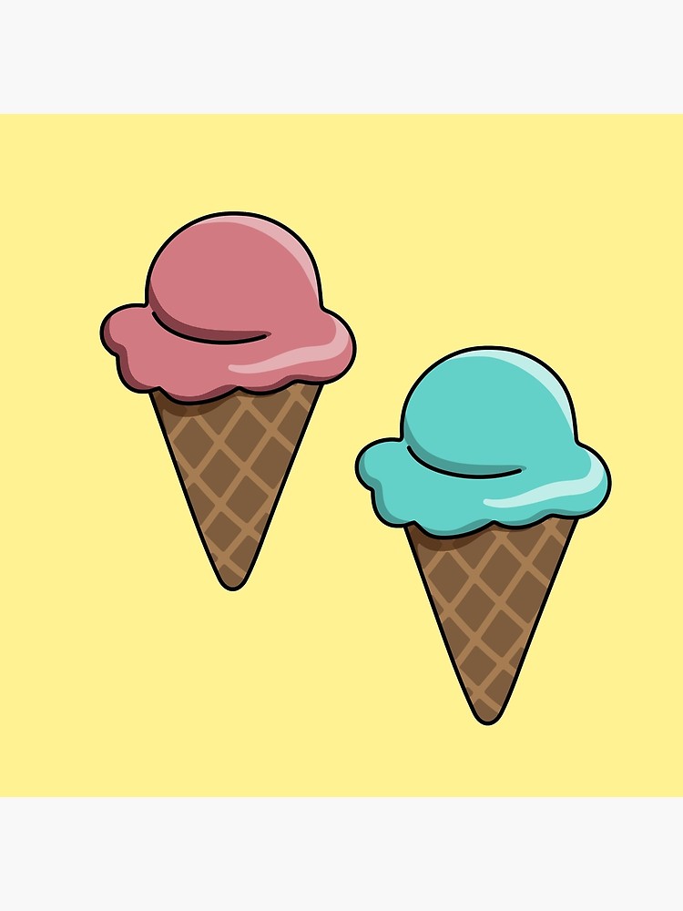 Pink and Blue Ice Cream