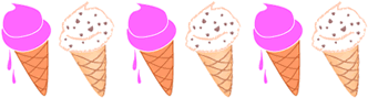 Ice Cream Cones Border Graphics