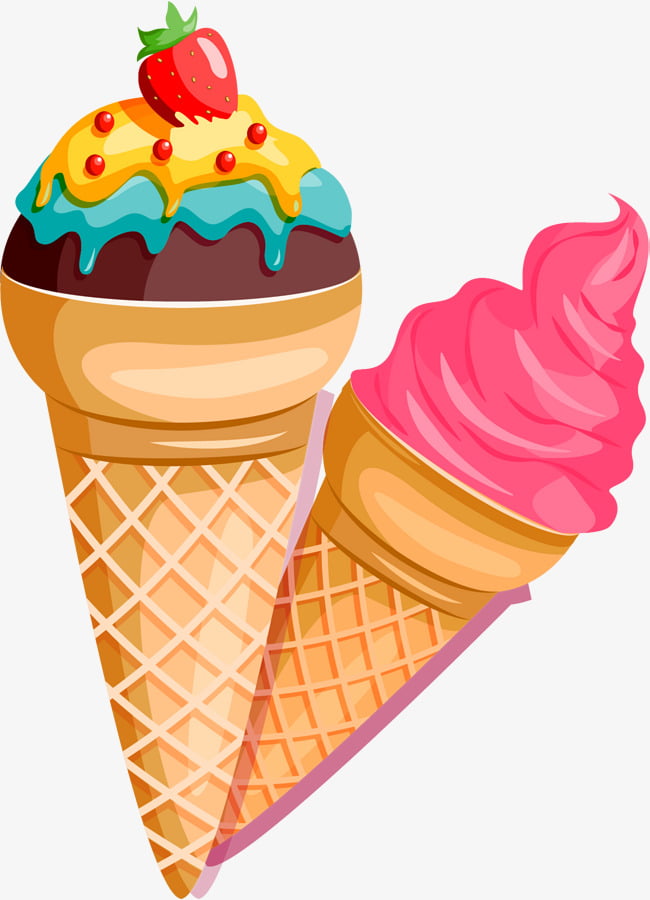 Delicacy and colourful ice cream PNG clipart