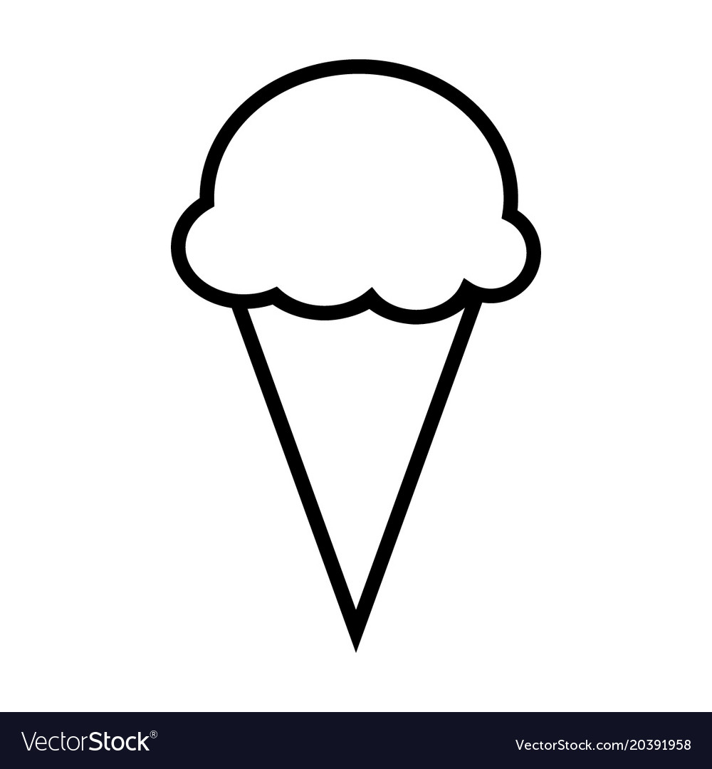 clipart ice cream cone outline