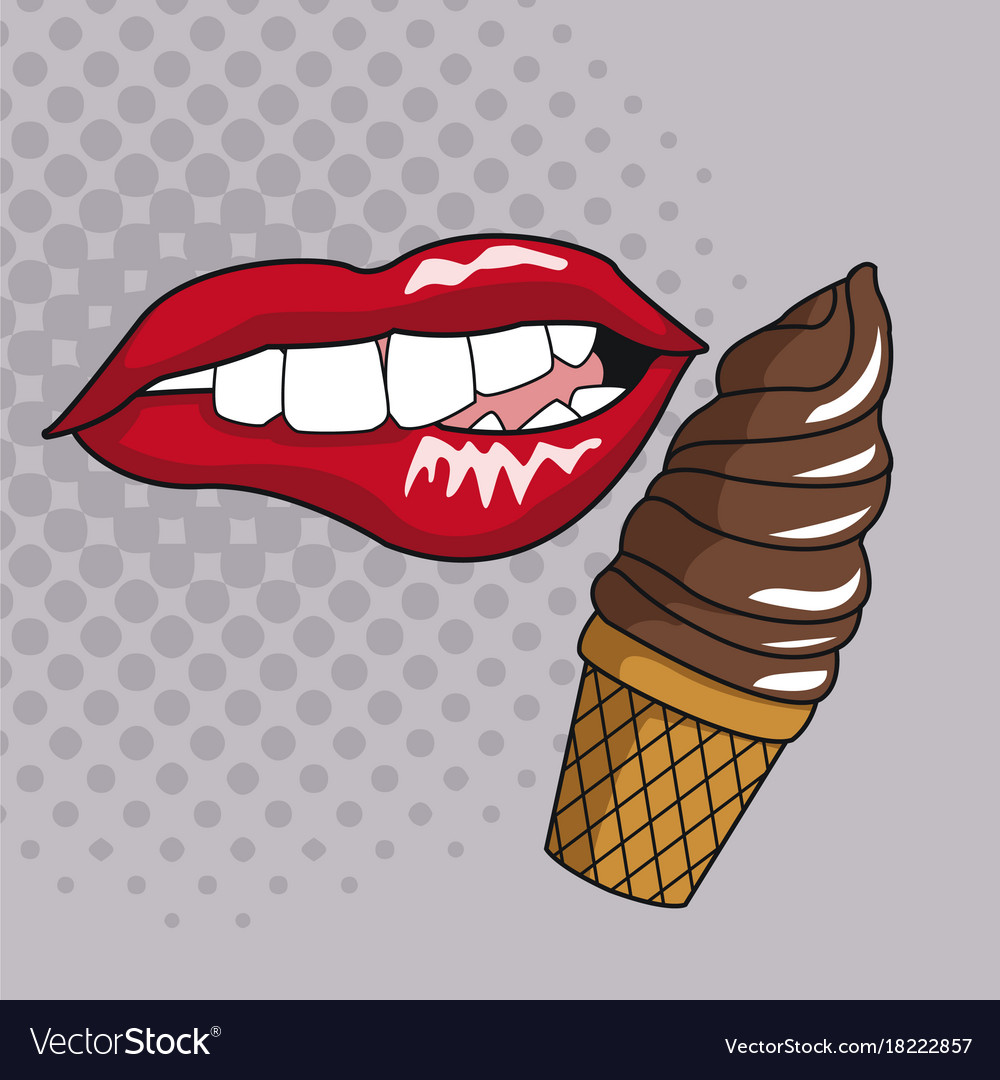 Delicious ice cream pop art