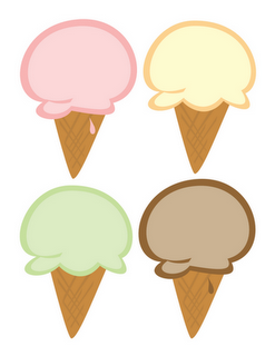 Free ice cream cone cutouts