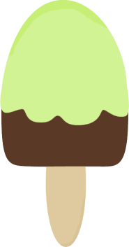 Green ice cream.