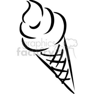 Ice cream cone outline clipart