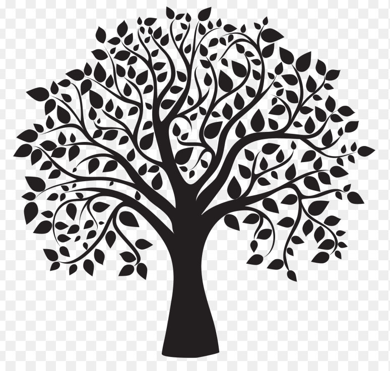 Tree Clipart Black and White