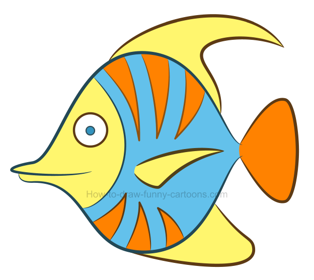 Fish cartoon clipart.