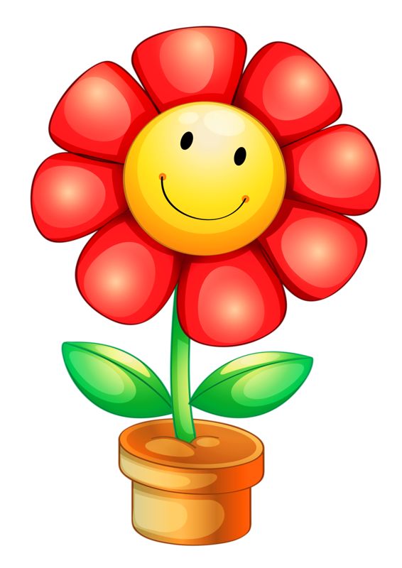 Happy flower clipart.