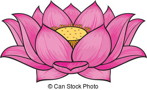 Lotus flower Vector Clip Art Illustrations