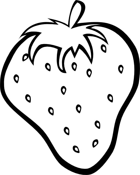 Outline Strawberry clip art Free vector in Open office