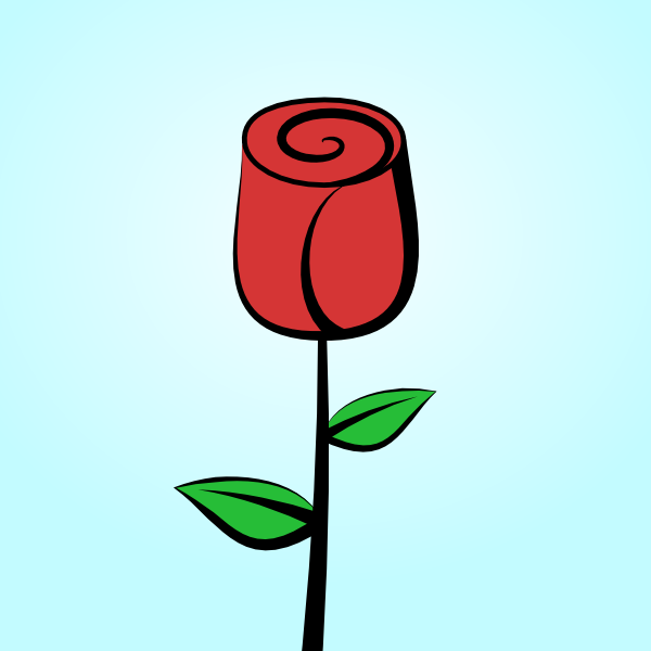 How draw rose.