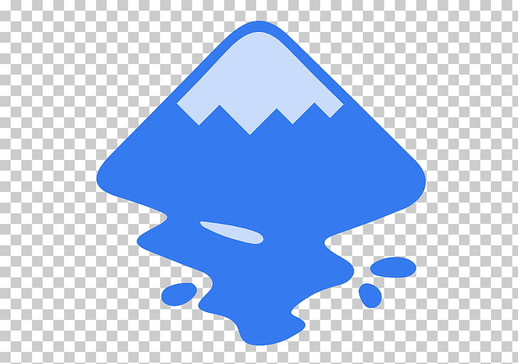 Blue symbol , Media inkscape, white and blue mountain logo